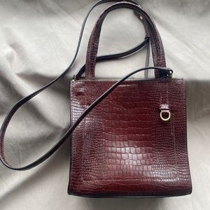 Faux crocodile purse